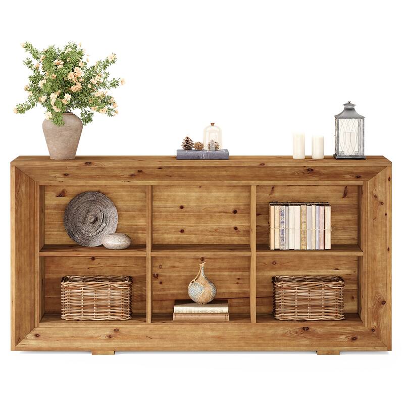 Solid Wood Entryway Table, Console Table with Storage, Sofa Table for Living Room, Hallway, Entrance