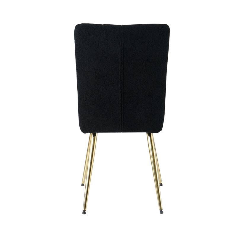 Modern Teddy Upholstered Dining Chair with Metal Legs (set of 4) - N/A