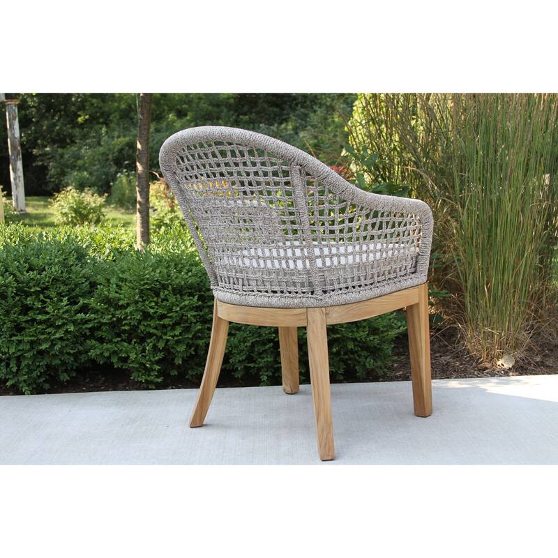Nadine 5 pc. Teak Dining Set with Rope Chairs