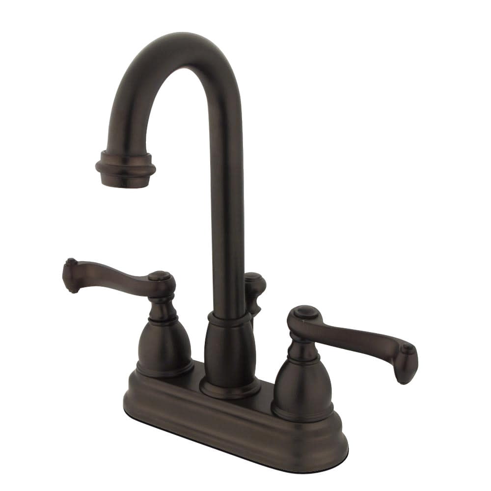 Kingston Brass Royale 1.2 GPM Deck Mounted Bathroom Faucet with Lever