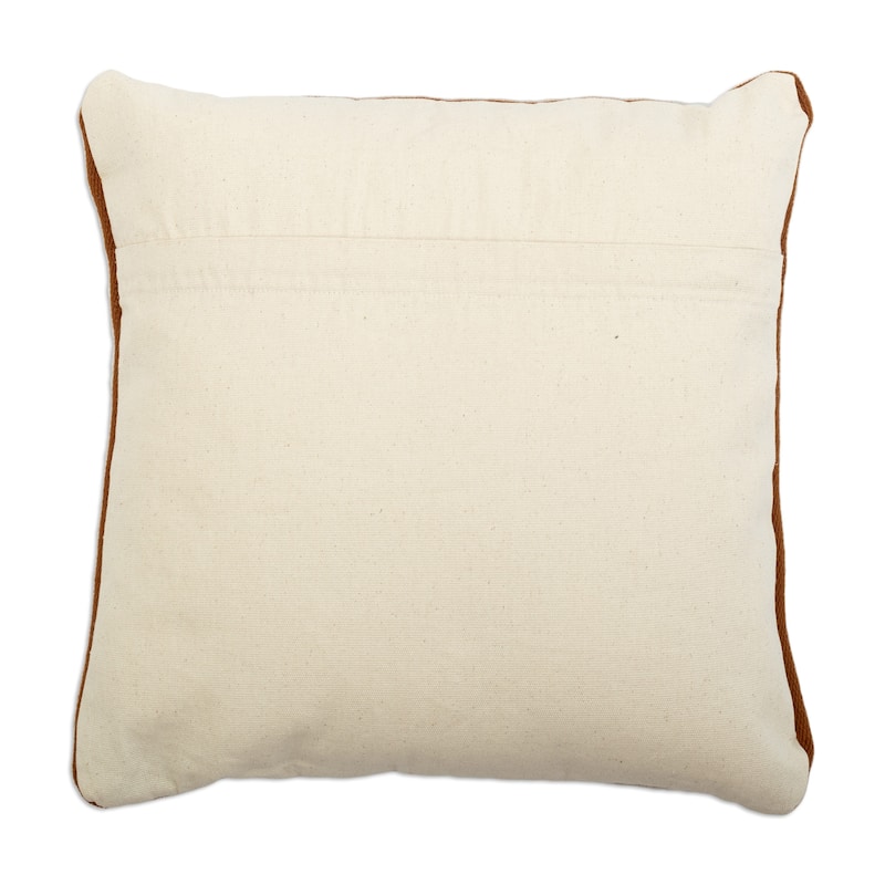 Novica Handmade Birds In Brown Cotton Blend Cushion Cover