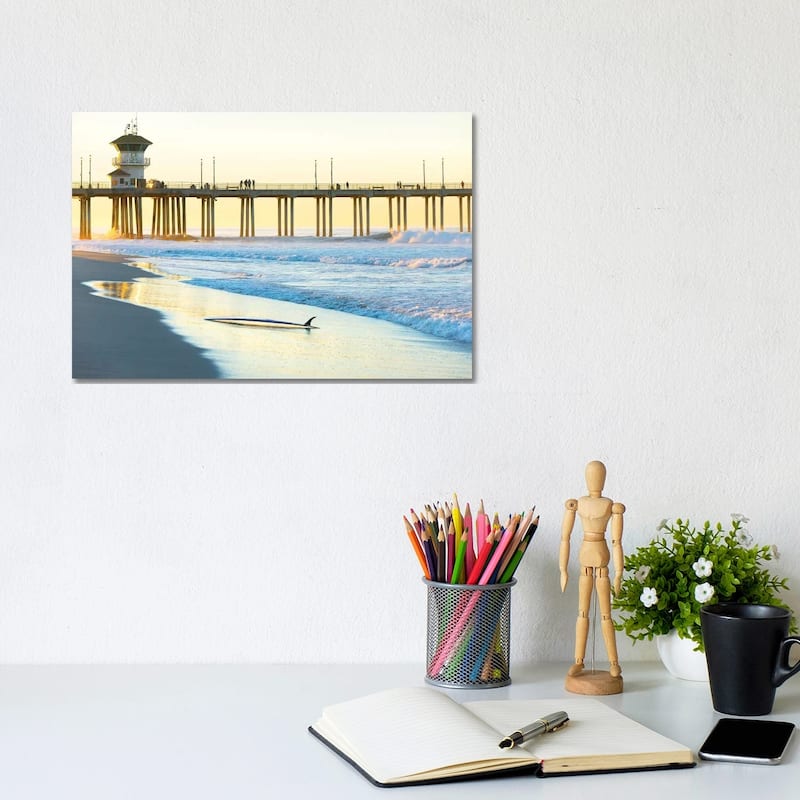 iCanvas "Huntington Beach Pier" by Sean Davey Canvas Print - 8x12x0.75