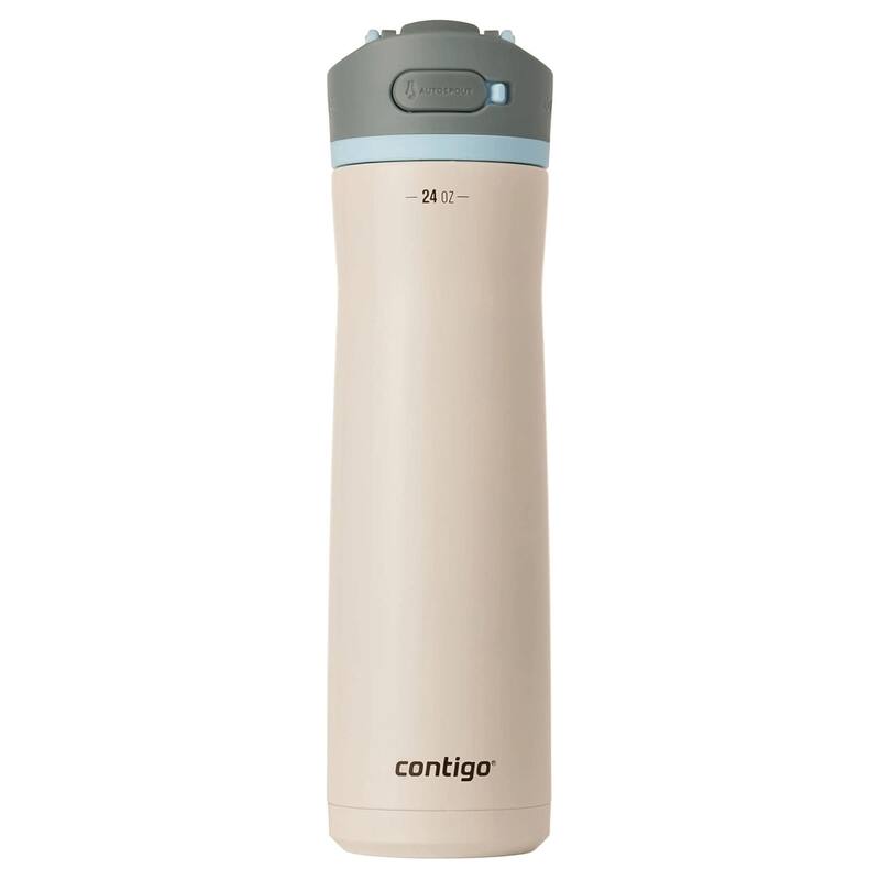 Contigo Wells Chill Stainless Steel 24oz Water Bottle with Autospout Straw Lid and Filter - Salt