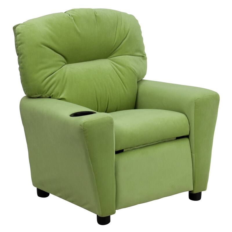 Contemporary Kids Recliner with Cup Holder