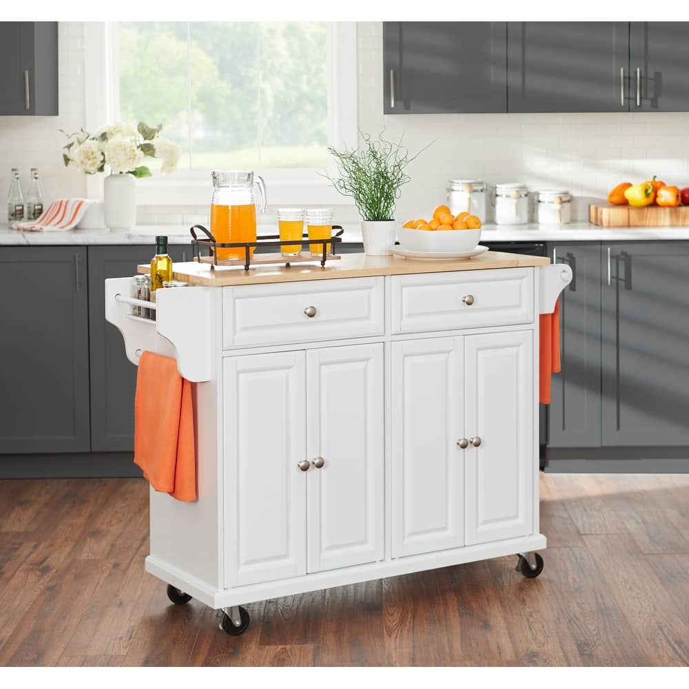 Simple Living Georgia Rolling Kitchen Cart