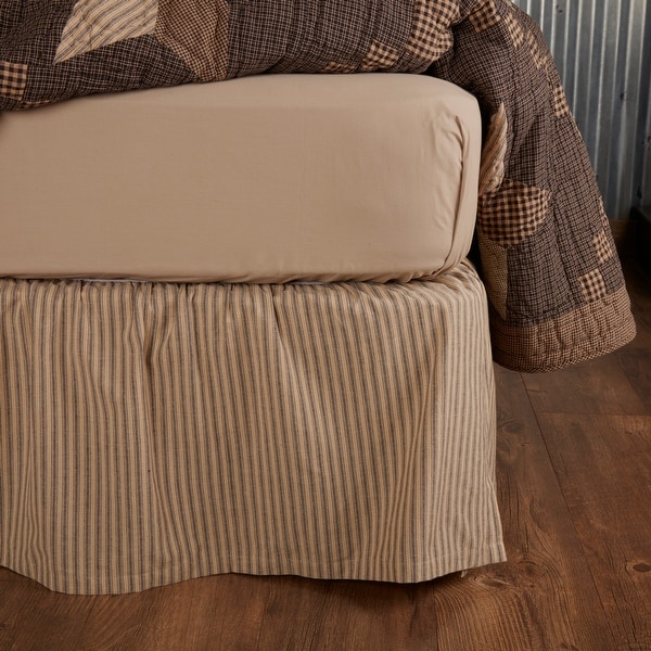 Farmhouse Star Ticking Stripe Bed Skirt. Opens flyout.
