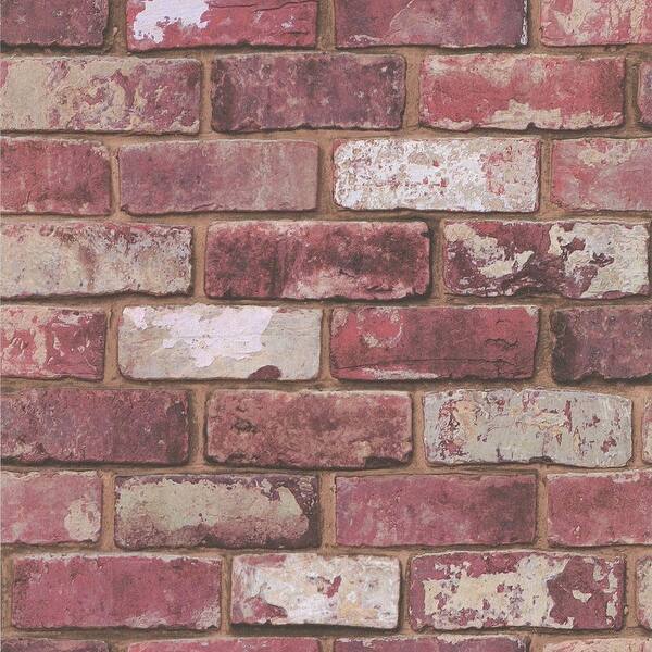 Shop Graham And Brown 57146 Brick Motif Urban Rustic Non Pasted Paper Wallpaper Red Overstock 28132088