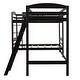 preview thumbnail 3 of 25, Modern Twin Size L Shaped Solid Pine Wood Bunk Bed with Full Length Guardrail and 2 Ladder