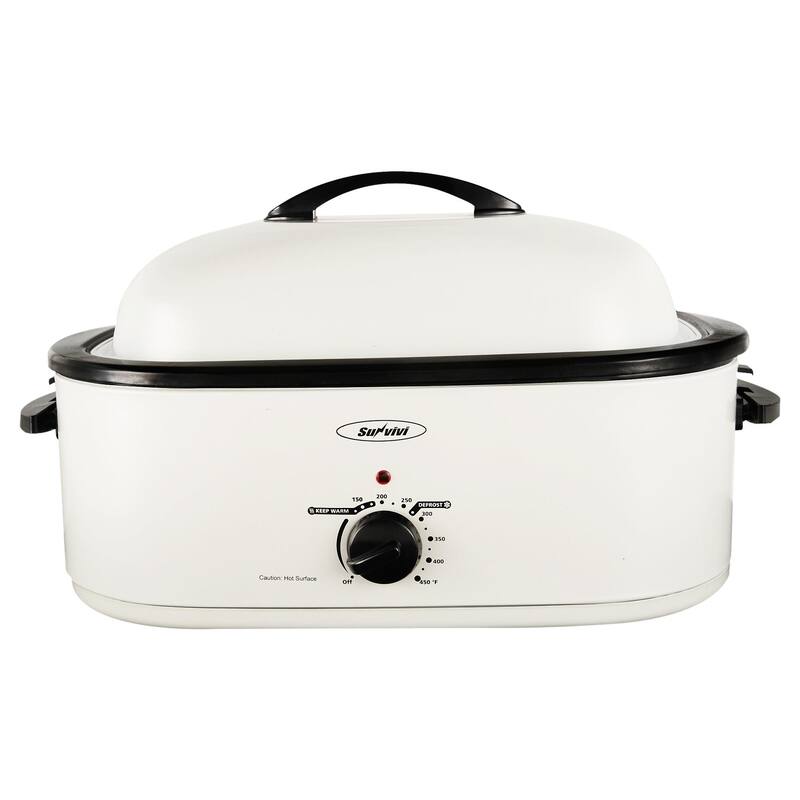 Royalcraft Roaster Oven with Removable Pan - 18QT - White