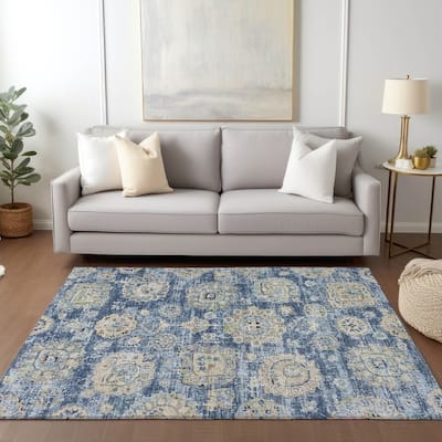 Machine Washable Indoor/ Outdoor Chantille Vintage Persian Rug