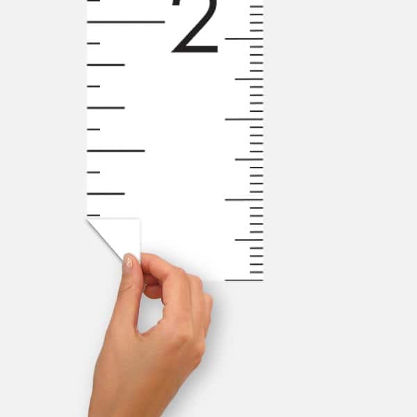 dimension image slide 2 of 4, RoomMates Modern Growth Chart White Wall Decals