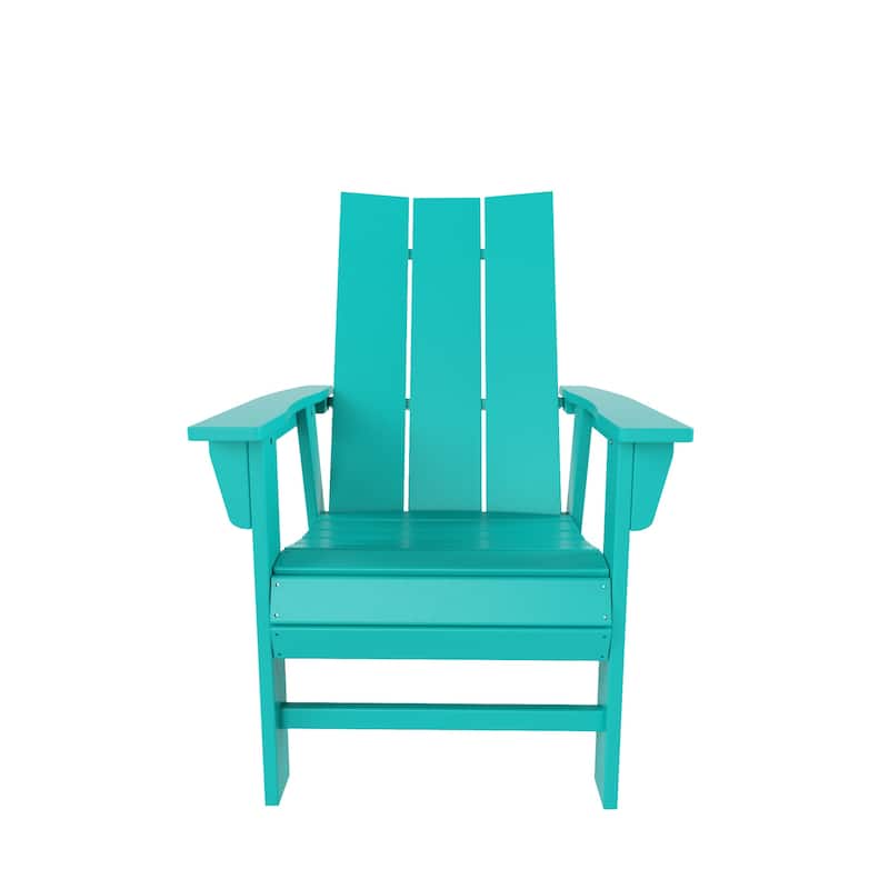 Polytrends Shoreside Hdpe All Weather Outdoor Patio Adirondack Dining Chair (1PC)