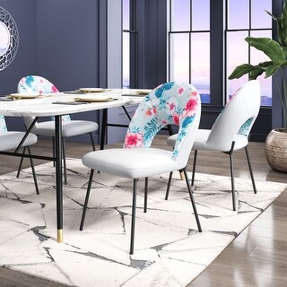 Dining Chair (Set of 2) Multicolor Print & Gray - Product : 19.7