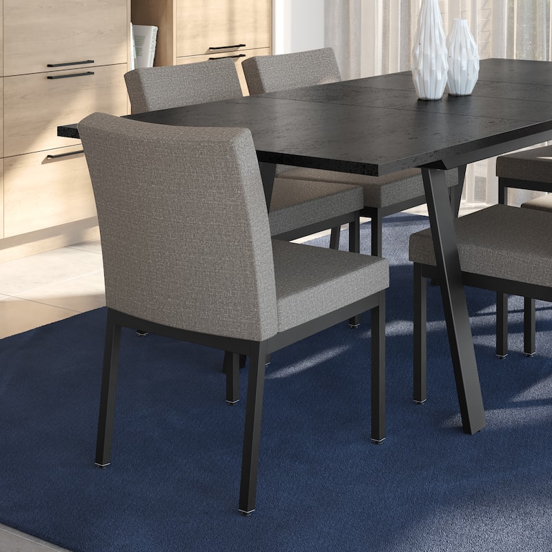 Amisco Perry Set of 2 Upholstered Dining Chairs with Metal Legs