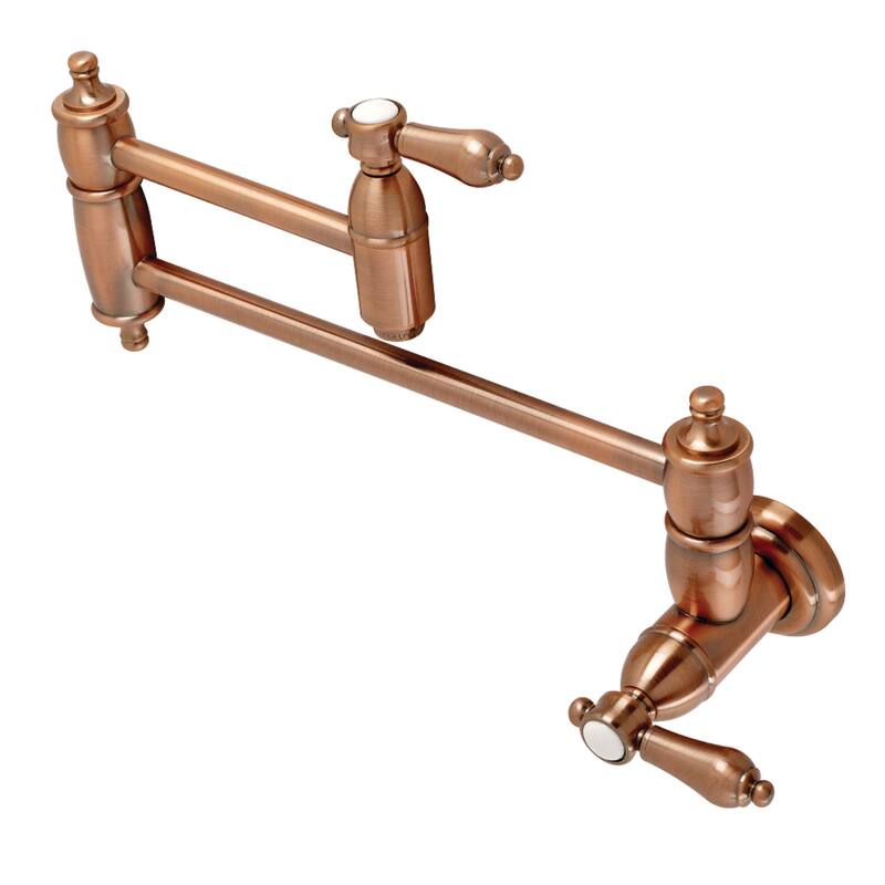 Kingston Brass Heirloom Wall Mounted Pot Filler Faucet - Antique Copper