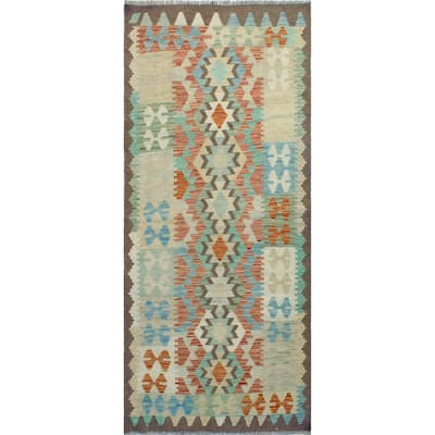 Sun Faded Flatweave Wadswort Red/Brown Runner - 2'7" x 6'5"
