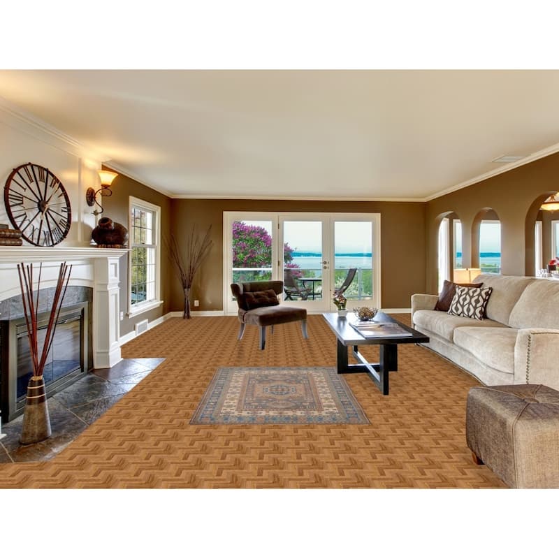 Geometric Kazak Accent Rug Hand-Knotted Wool Carpet - 3'11" x 5'9"
