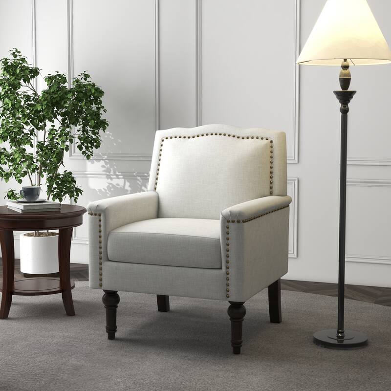 Upholstered Armchair with Nailhead Trims Accent Chair