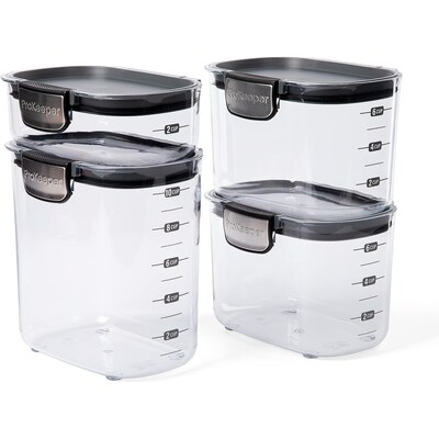 ProKeeper+ 4-Piece Clear Plastic Modular Airtight Pantry