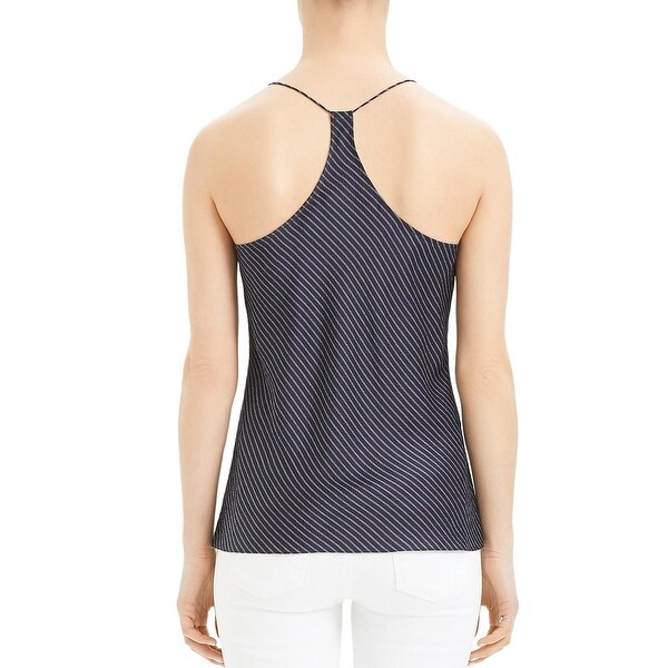 navy silk camisole top