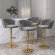 preview thumbnail 2 of 42, Modern Swivel Counter Height Bar Stools Adjustable Counter Stool With Backs Set of 4 - Grey