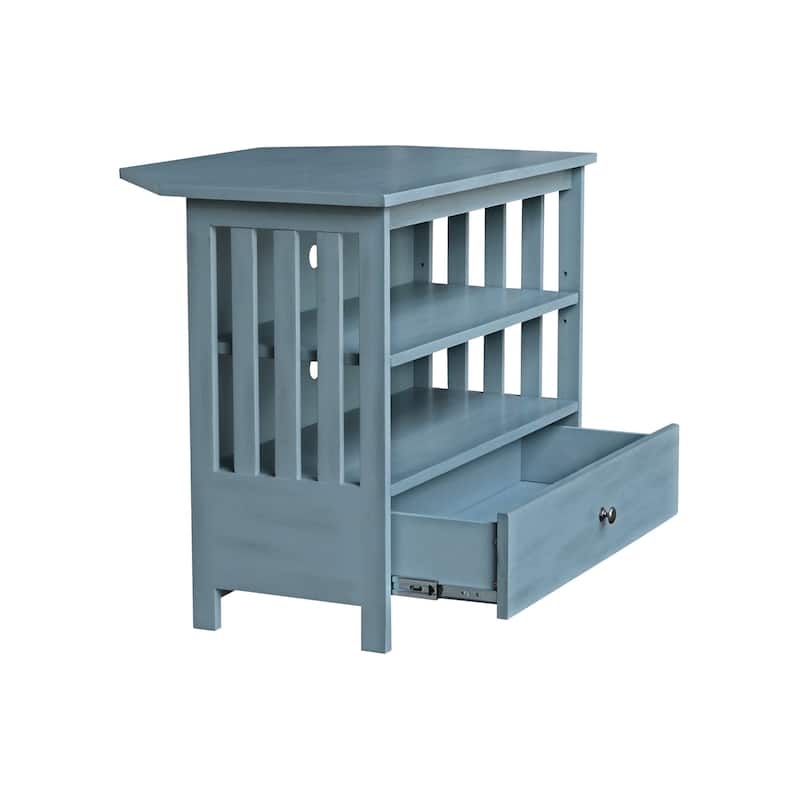Solid Hardwood Mission Corner TV Stand