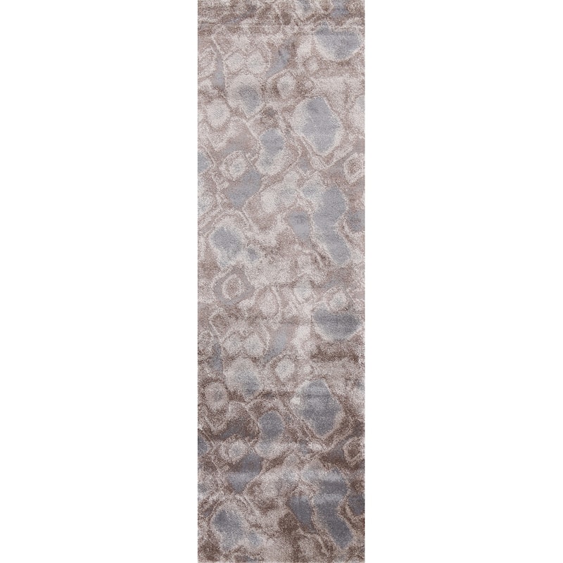 Turkish Abstract Brown Transitional Oriental Rug Contemporary Carpet