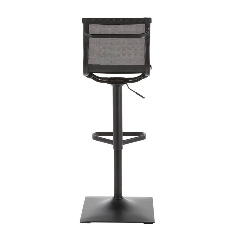 Porch & Den Bixby Adjustable Bar Stool in Black Metal