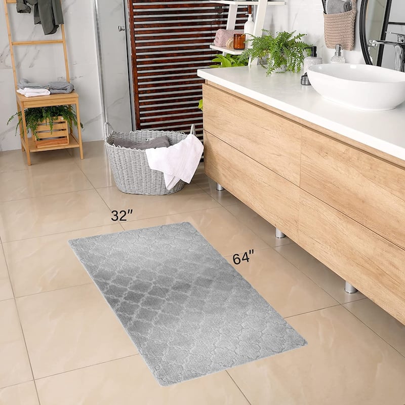 Machine Washable Kitchen & Bathroom Mat, Slip Resistant Backing