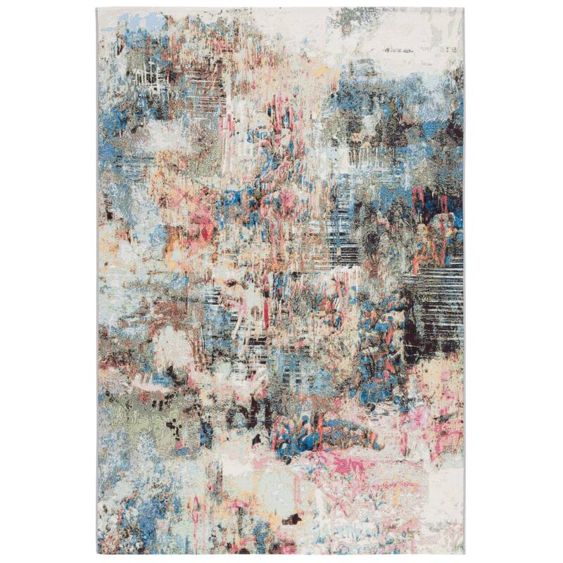 SAFAVIEH Barbados Merje Modern Waterproof Patio Backyard Rug