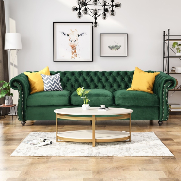 Emerald clearance tufted sofa