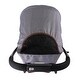 preview thumbnail 6 of 6, ibiyaya Speedy Fold Buggy Carrier Stroller for Small & Medium Pets, Grey Denim - 13.20
