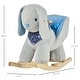 preview thumbnail 3 of 3, Kids Ride-On Rocking Horse Toy Bunny Rocker with Fun Play Music & Soft Plush Fabric for Children 18-36 Months