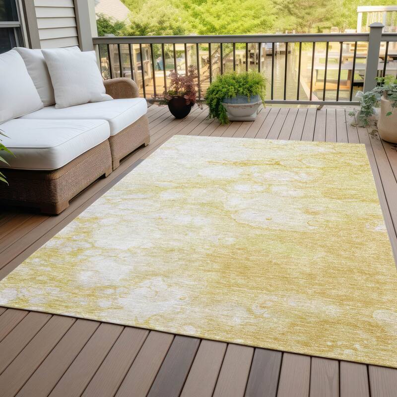 Machine Washable Indoor/ Outdoor Chantille Abstract Modern Rug