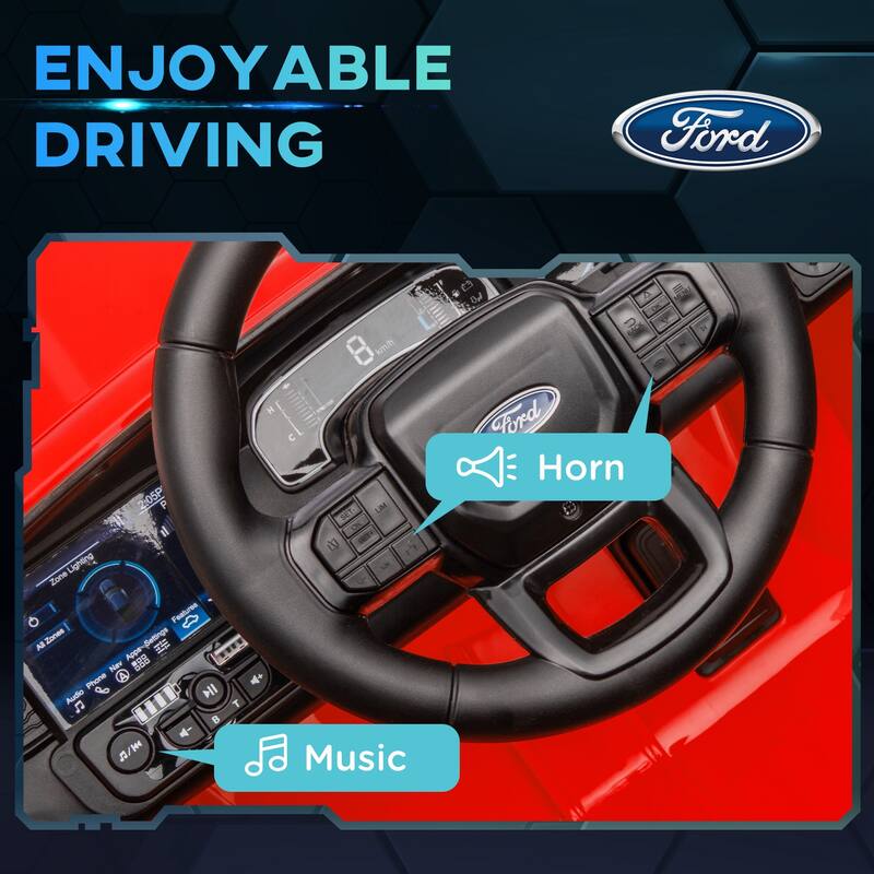 Kids Ford Ranger Electric Ride-On Car with Dual Control Modes, Suspension & Realistic Features