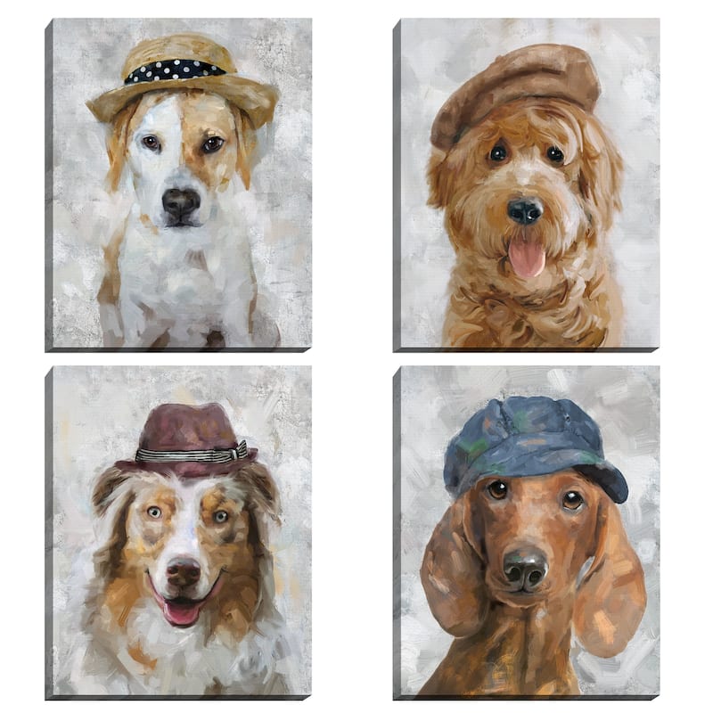 Hat Happy I - IV by Studio Arts Canvas Art Prints