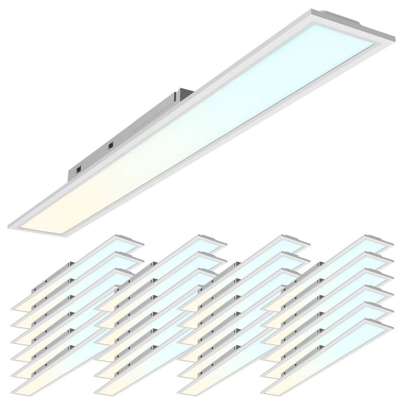 LUXRITE 6x4 FT LED Recessed Panel 18W/28W/40W, 4CCT, Up to 4400 Lumens, Drop Ceiling Lights Dimmable UL Listed 24 Pack - 4CCT (3000K/3500K/4000K/5000K)