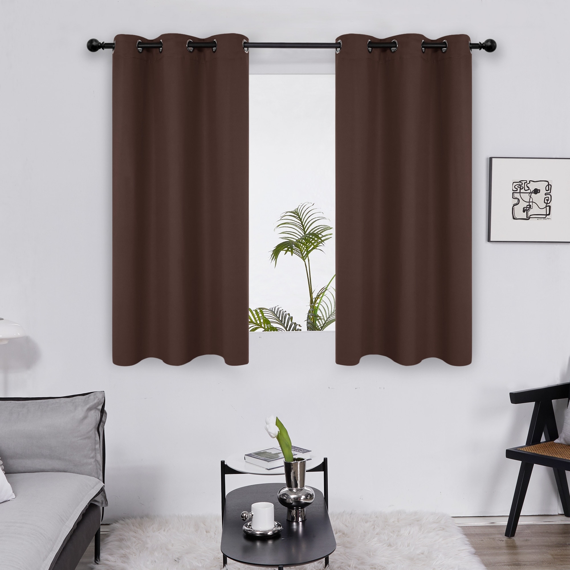 Deconovo Grommet 38 Width Curtain (2 Panel)