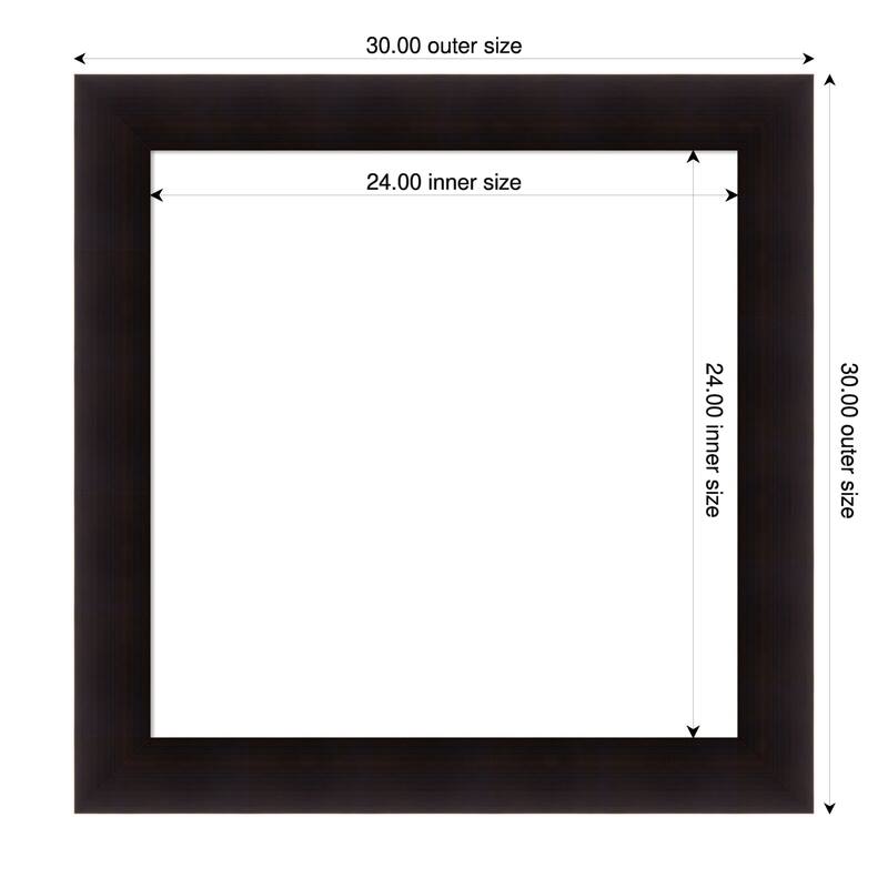 Amanti Art Portico Espresso Framed Dry Erase Magnetic Board - 30 x 30 in