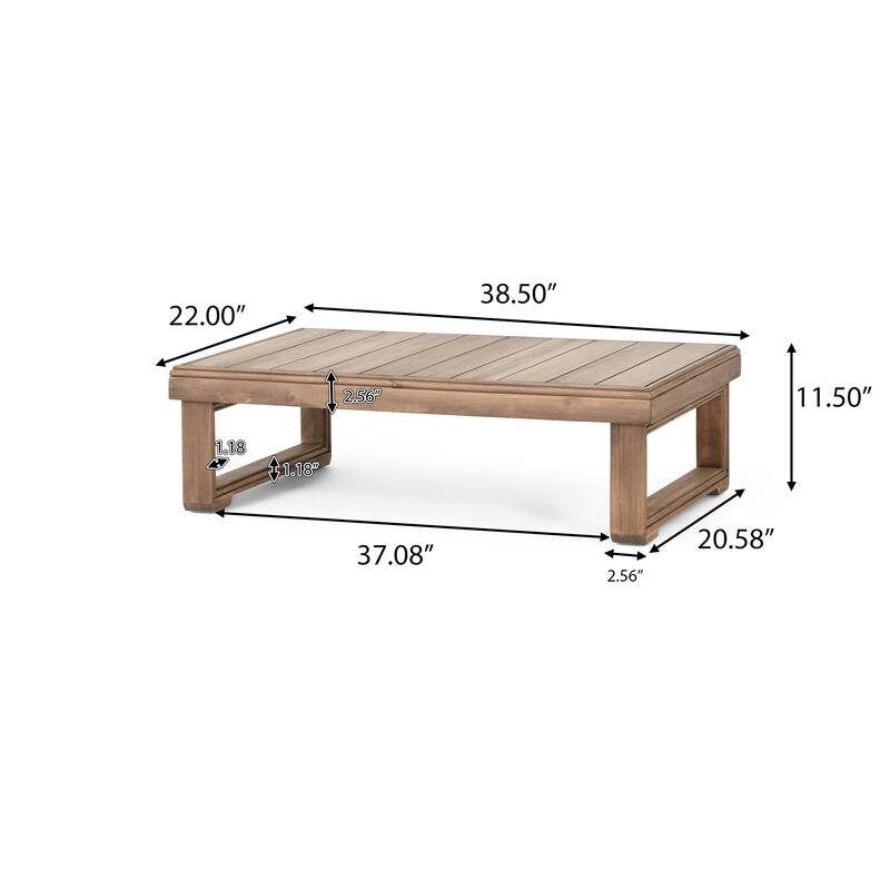 Westchester Outdoor Acacia Wood Rectangular Coffee Table by Christopher Knight Home
