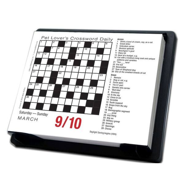 Shop 2019 Pet Lovers Crossword 2019 Desk Calendar By Sellers