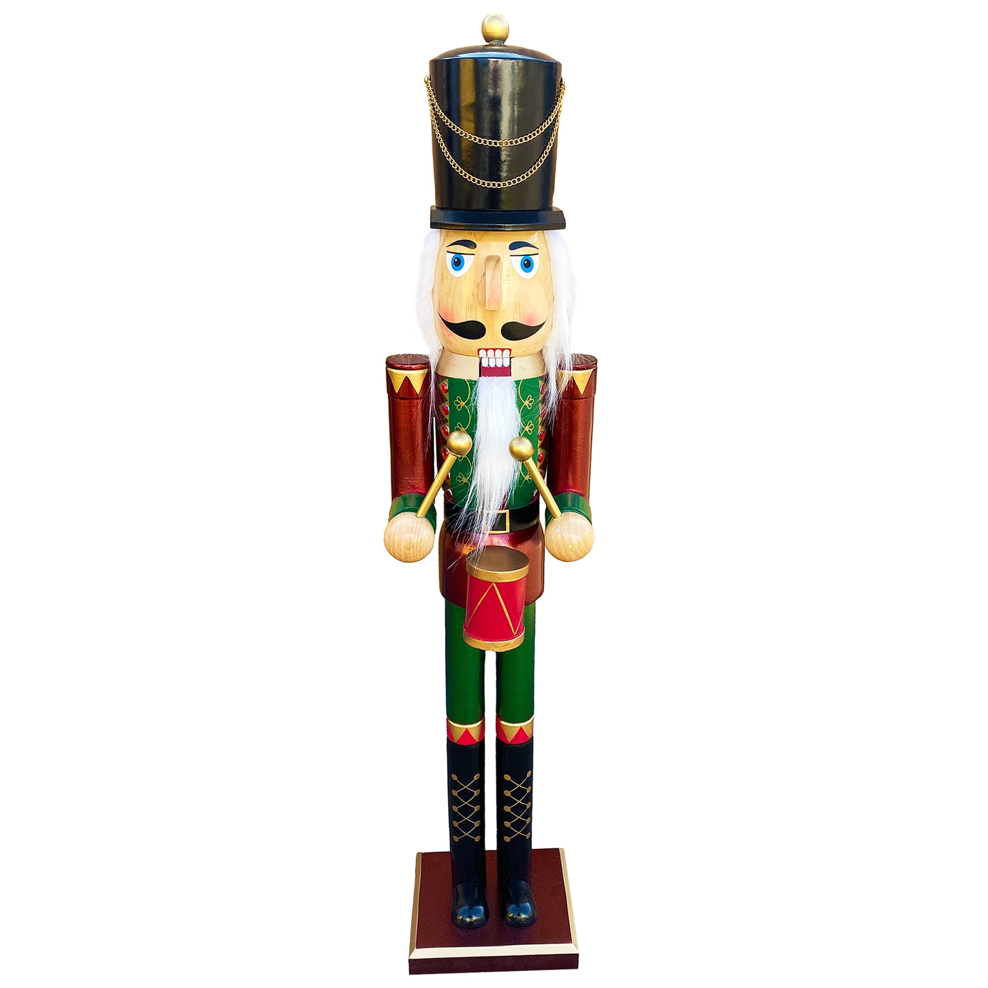 36 inch Drummer Nutcracker - red
