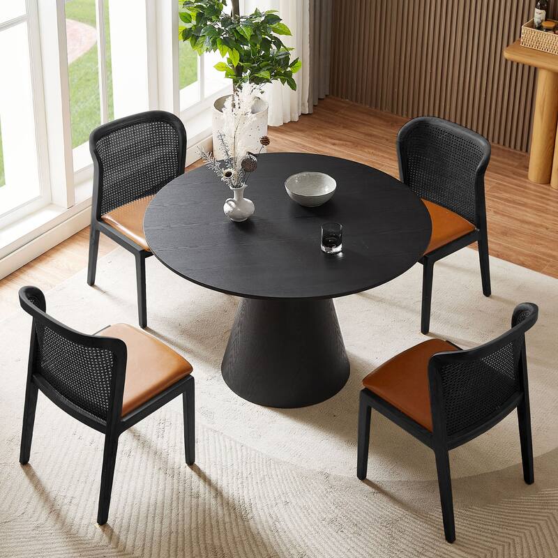 47.24'' Round Dining Table - Black