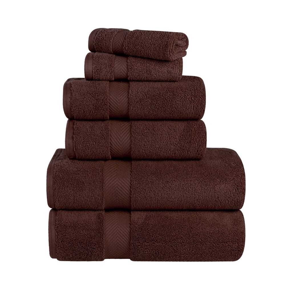 Blue Nile Mills Zero Twist 6-Piece Cotton Towel Set, Soft Quick Dry Bathroom Towels