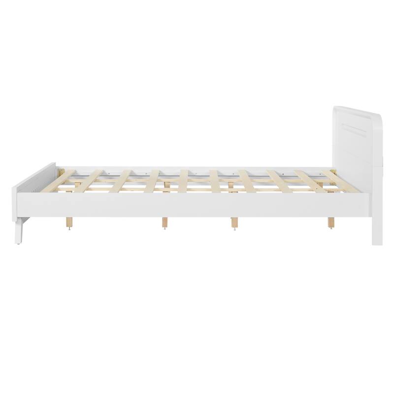 Christopher Knight Home- Alaric Solid Pine Wood Bed with Headboard