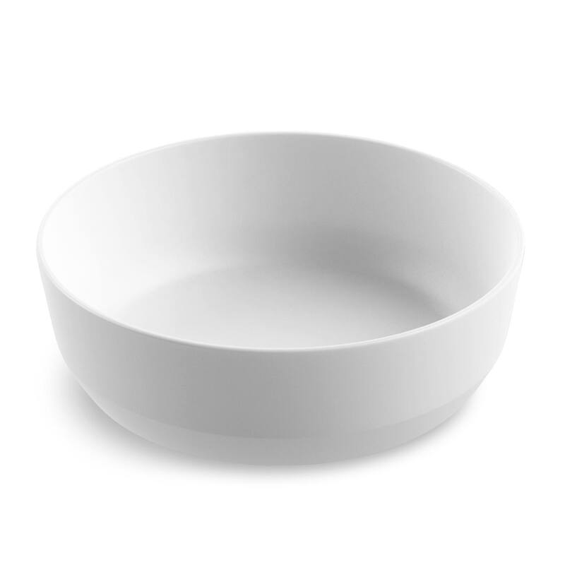 Abode Homewares by TarHong Edge Matte White Dinner Bowl, 7.4"/42.5oz.Set of 6
