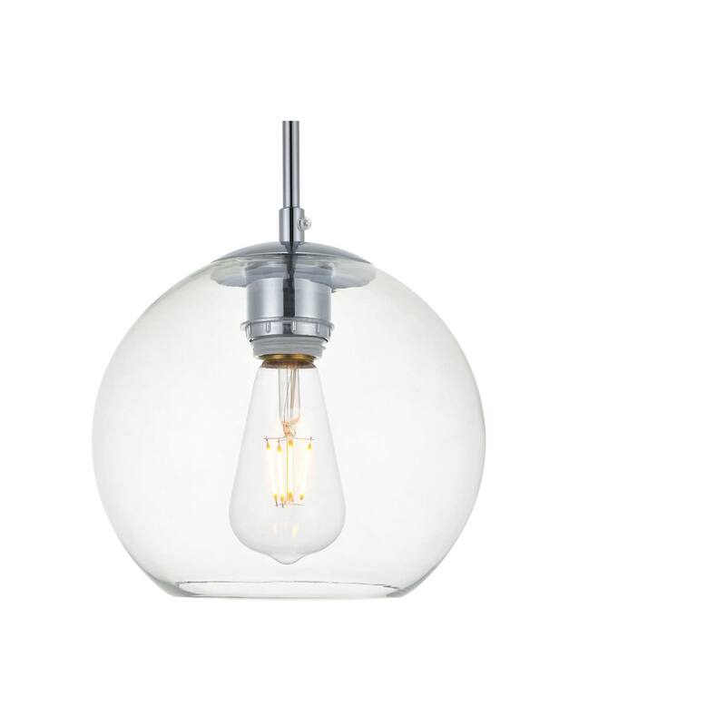 Elegant Lighting Baxter 3 Light 36" Wide Linear Pendant with Clear