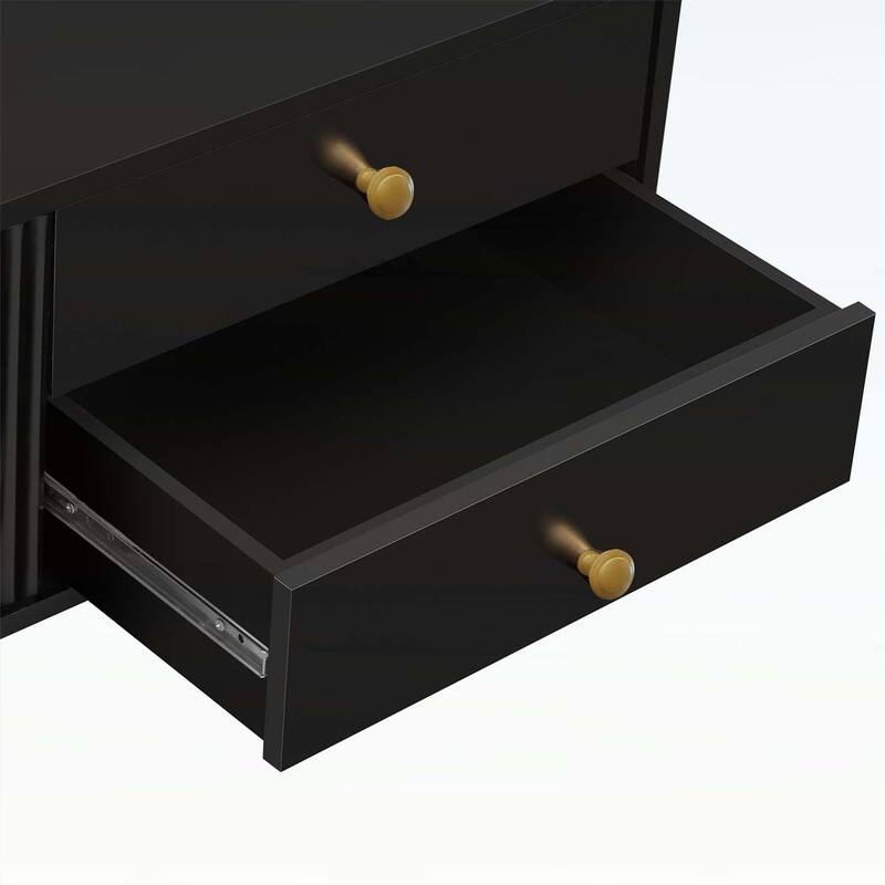 TV Stand for 65+ Inch TVs,Modern Entertainment Center with Storage and Cable Management