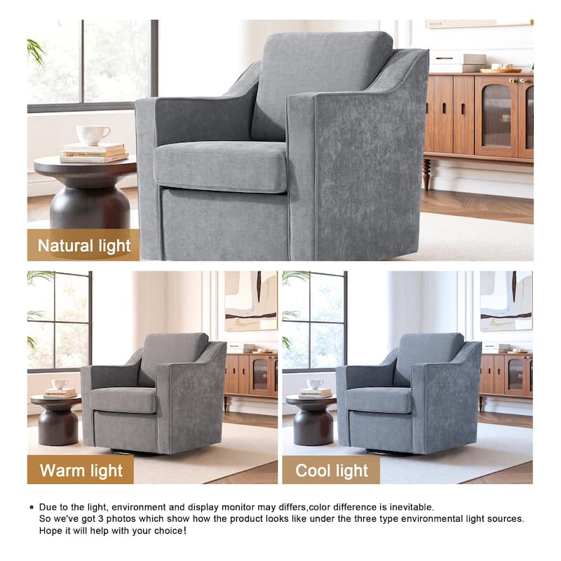 Modern 30.5" W Swivel Armchair Accent chair