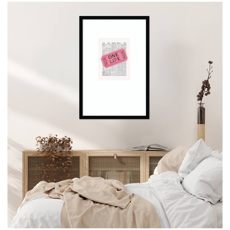 Kate and Laurel Ticket One Life by Honey Island Studio Framed Wall Art Print